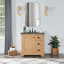 Meuble-lavabo sur pied simple 36 po avec plateau Hollis-1447343093