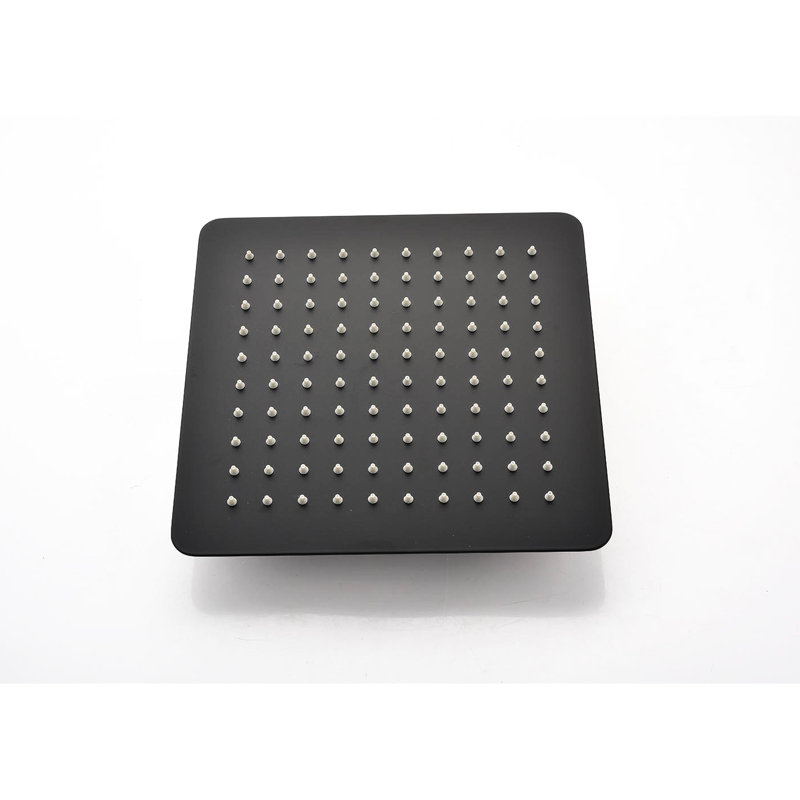 12" Shower - Easy Cleaning Feature Matte Black Ceiling Mounted Shower, Brass & Sus304, Enjoy Experience, Matte Black