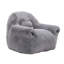 Fauteuil à billes moelleux en fausse fourrure avec dossier ergonomique pour adultes et enfants, pré-rempli et prêt à l'emploi.-1453586351