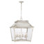 Luminaire suspendu 6 lumières Aramie en ivoire antique avec verre transparent-1306168371