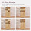 Armoire de rangement haute, armoire en rotin avec 2 tiroirs et tablette réglable, armoire de rangement pour garde-manger, armoire d'entrée pour salon, salle à manger, bureau personnel, naturel
