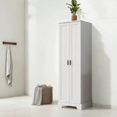 Armoire à linge autoportante en panneau de fibres à densité moyenne Nehmia