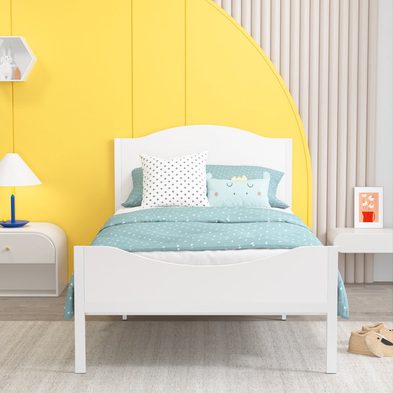 Alawi Standard Platform Bed, Twin, White