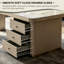 Bureau rectangulaire 55,25 po luxueux et haut de gamme-129933309