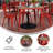 Harewood Square Commercial Indoor/Outdoor Poly Resin Restaurant Table with Steel Frame-797385367-797385364