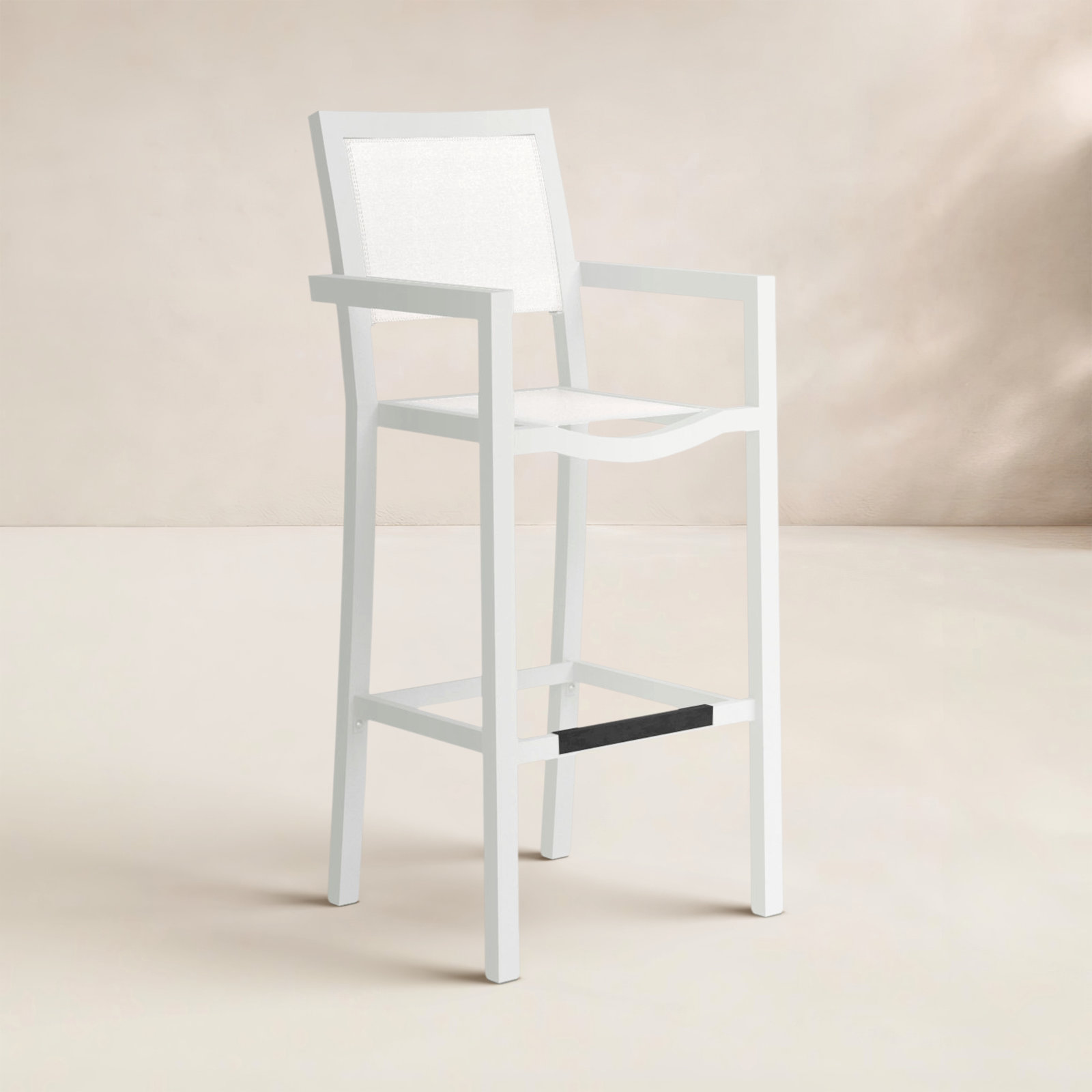 Poinsettia 47'' Aluminum Outdoor Bar Stool