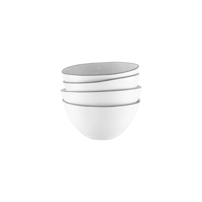 Canvas Home Abbesses Colored Rim Porcelain Dessert Bowl 10oz