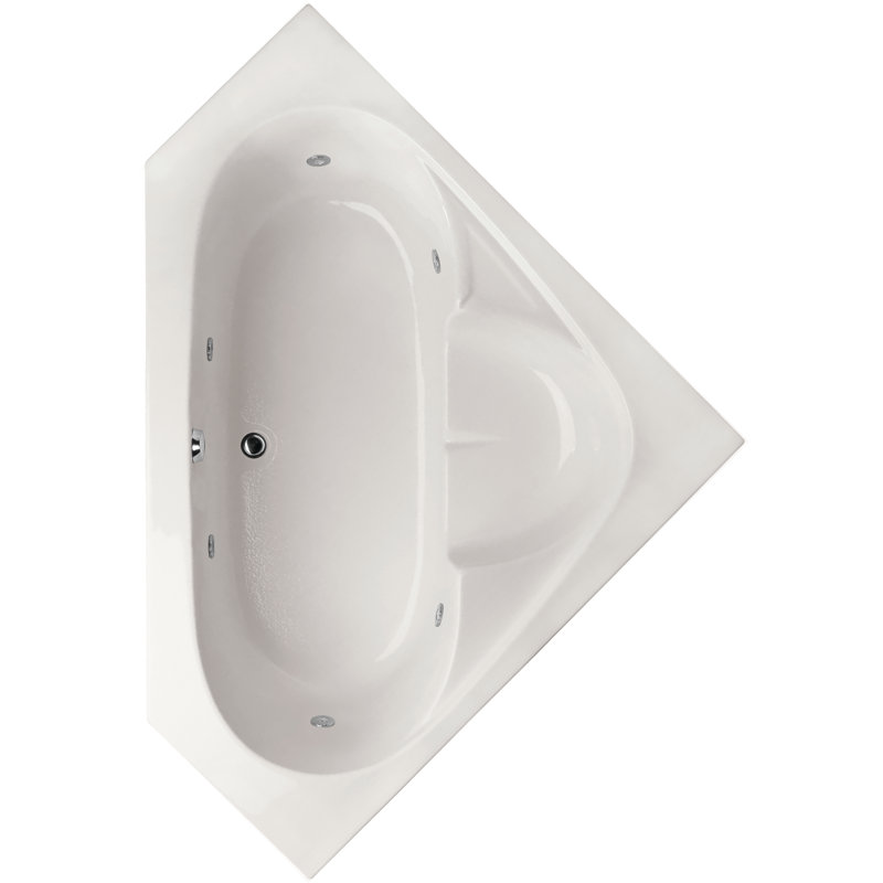 Builder 5959 59'' L Whirlpool Bathtub, White