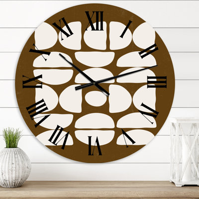 Composition abstraite des demi-lunes minimalistes - horloge murale moderne