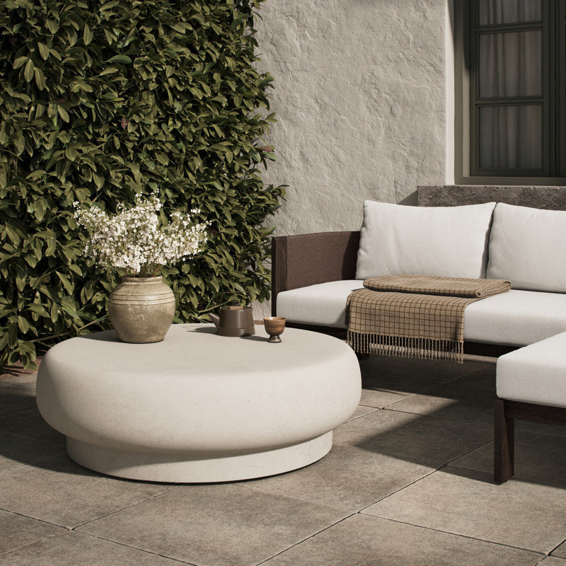 Imogene Outdoor Round Coffee Table