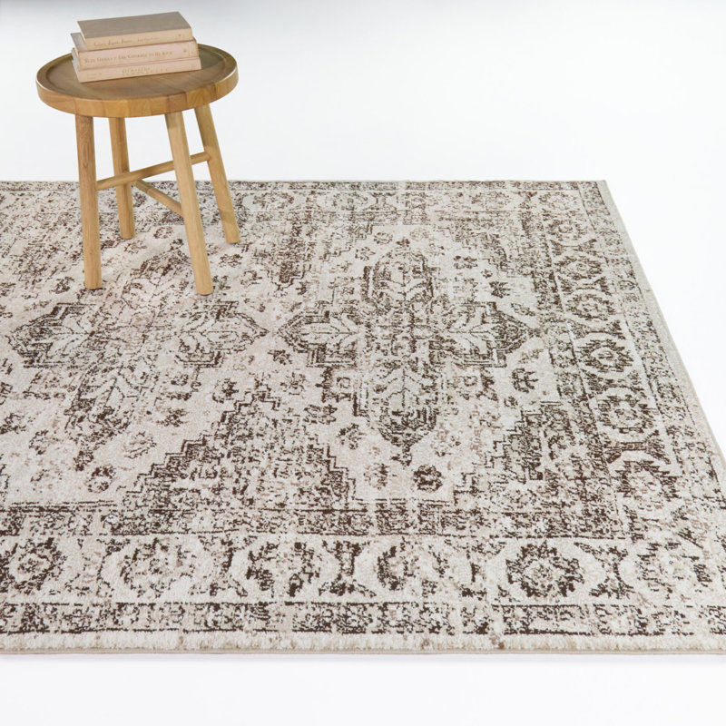 Chambellan Brown Southwestern Medallion Area Rug, 5'3" x 7'