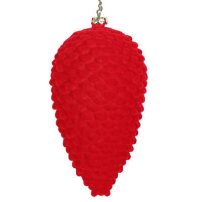 Flocked Pinecone Christmas Ornament