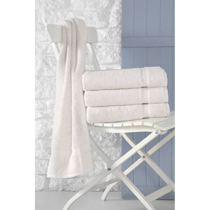 Cambridge 4 Piece %100 Turkish Cotton Bath Towel Set - Ivory