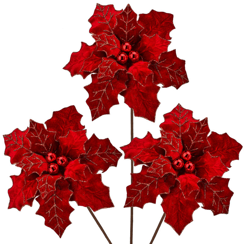 Tige de poinsettia 22 "royauté, Rouge