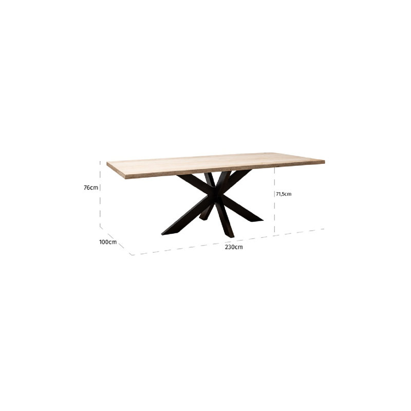Avalon Stone Top Metal Base Dining Table