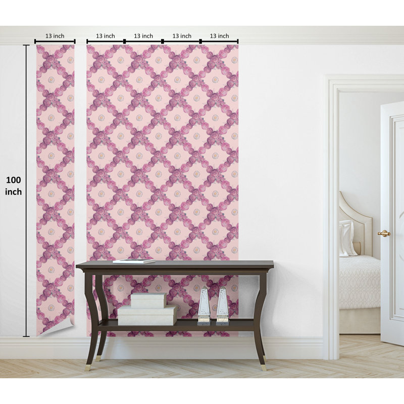 Rouleau de Cuddington, L 100 po x l 13 po, Rose fuchsia pâle