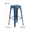 Kai Industrial Style Bar Stool - Set of 4 - Modern Metal Counter or Bar Height-1385812509-1394825059