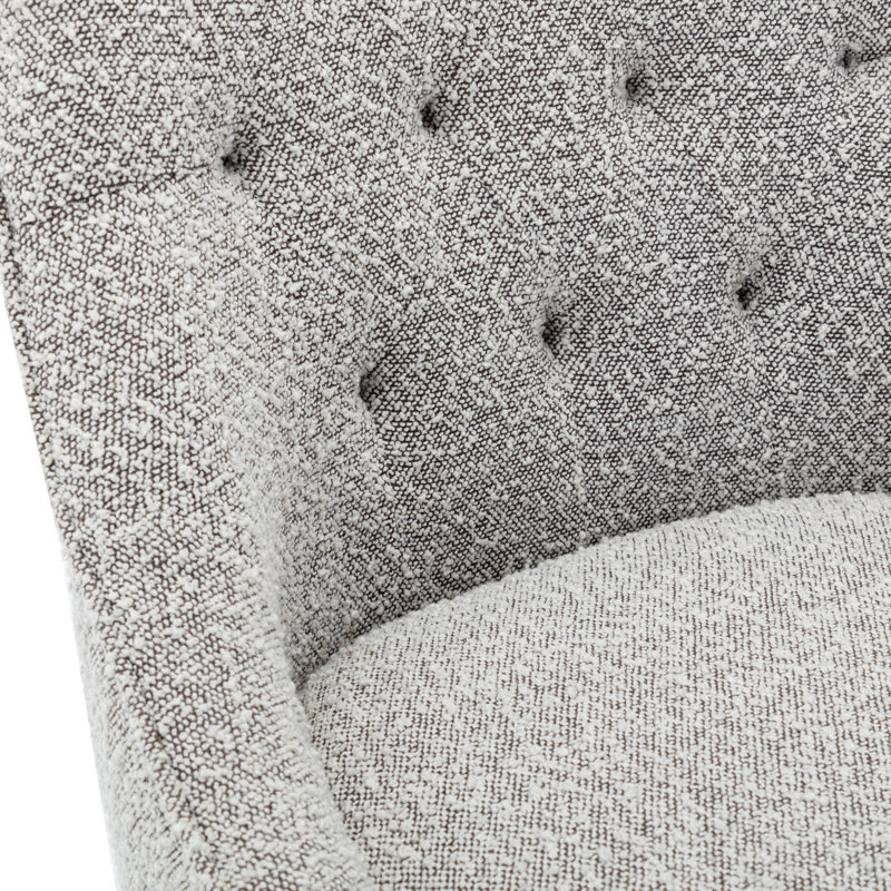 Chaise de bureau Tindal, Sel / poivre