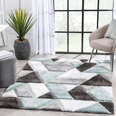 San Francisco Geometric Shag Area Rug