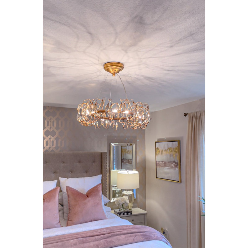 Valensi 6 - Light Dimmable Wagon Wheel Chandelier