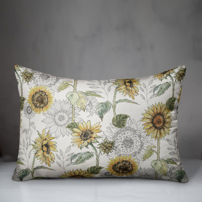 Floral Reversible Throw Pillow