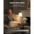 13" Cordless LED Table Lamp with 8000mAh Rechargeable Battery and Fabric Shade-1387815519
