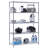 48'' W Steel Shelving Unit with Wheels