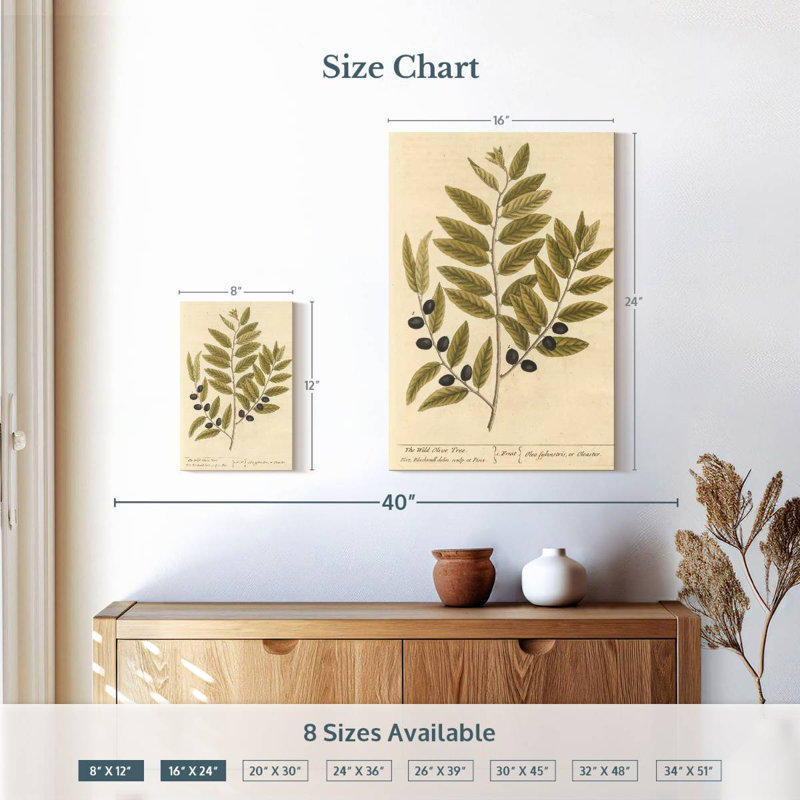 Keiri Olive Branch I, 12" H x 8" W