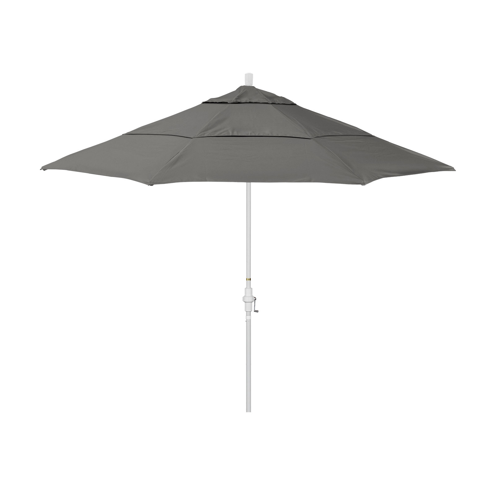 Broadmeade 132'' Sunbrella® Outdoor Umbrella, Canvas Charcoal Sunbrella® Canvas, Matted White