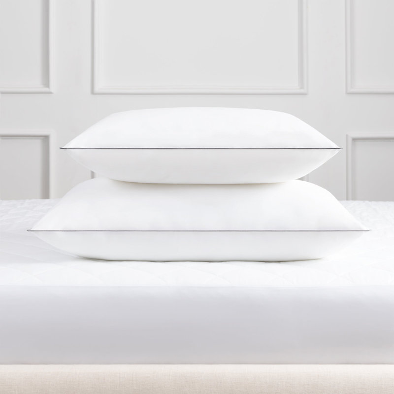 Host & Home 100% Cotton Cover Soft-Poly Fiber Fill Hypoallergenic  Bed Pillow- 2 Pack, Queen