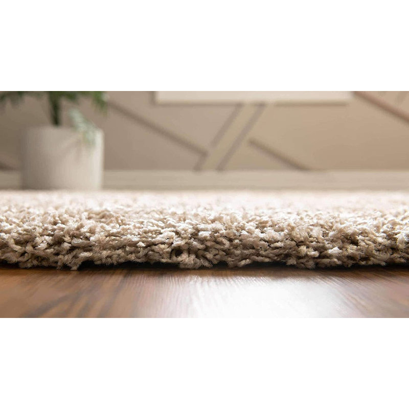 Arnzazu Solid Colour Shag Area Rug, Rectangle 200 x 290cm