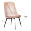 Ensemble de 2 chaises de salle à manger pivotantes et rembourrées à hauteur réglable et sans accoudoirs-1191002802
