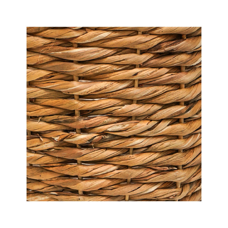 Water hyacinth Lined basket on legs 30cm x 45cm