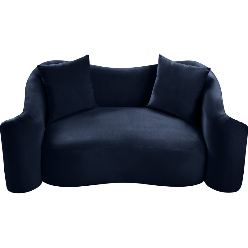 Causeuse en velours Haida, Velours marine