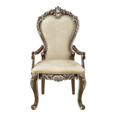 Latisha Antique Oak Finish Arm Chair (Set Of 2)