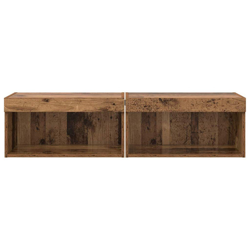 Unfinished TV Stand for TVs up to 28", Old Wood