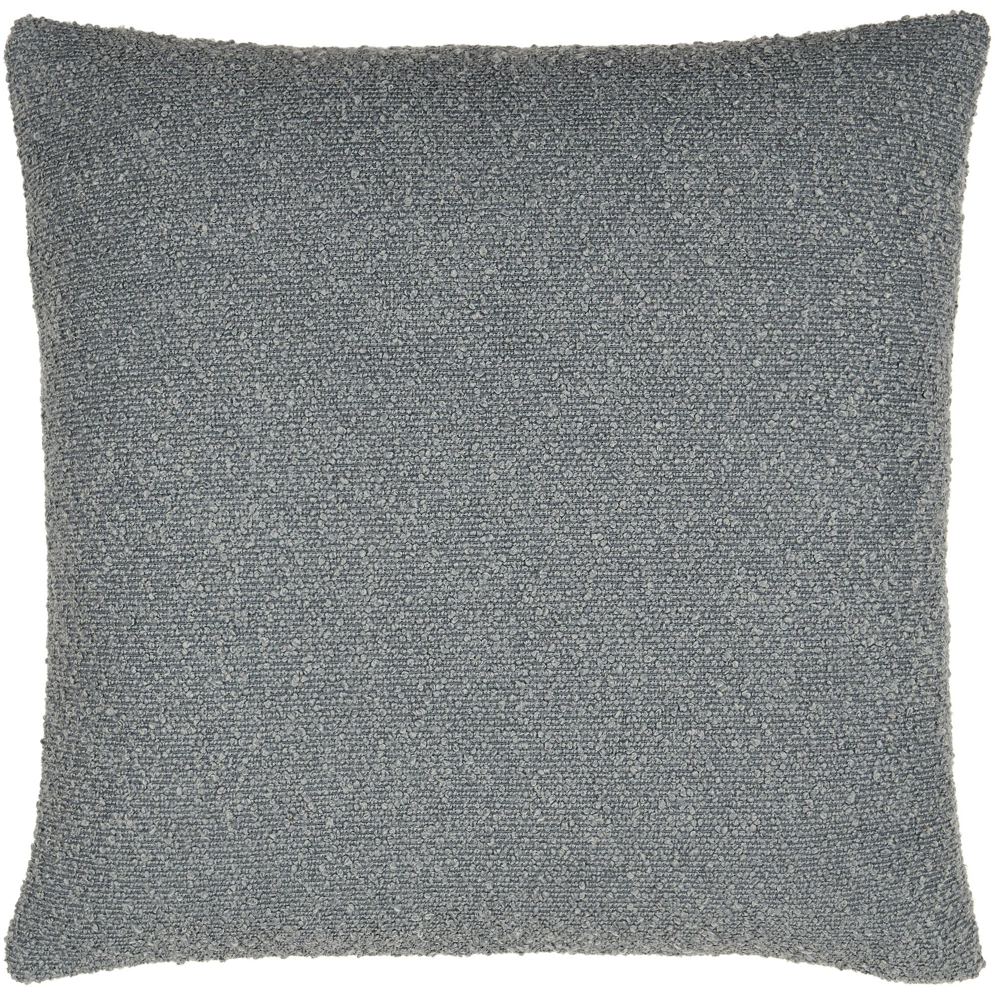 Amalfi Boucle Throw Pillow, Slate, Down, 18" x 18"