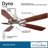 52" Dyno 5 - Blade Standard Ceiling Fan with Remote Control and Light Kit Included-37923659