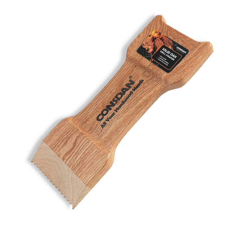 Grattoir à grillage en chêne massif CONDAN, H 12,5 po x l 4,75 po x P 0,5 po