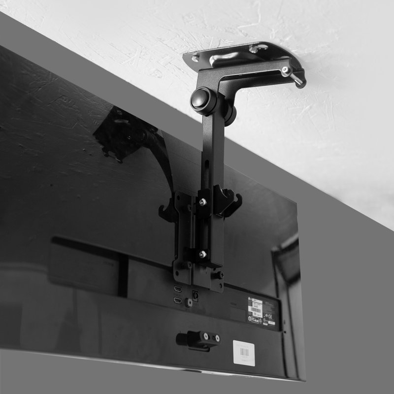 Support pour téléviseur et écran de plafond rabattable