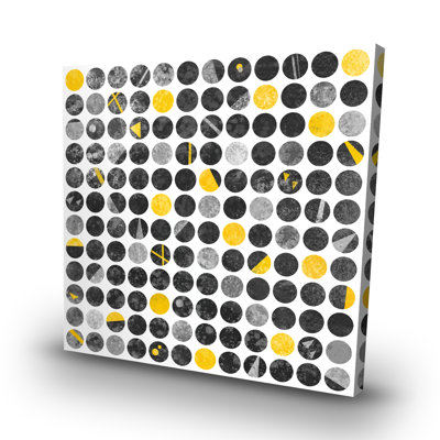 Abstract grunge circles - 32"x32" art on canvas