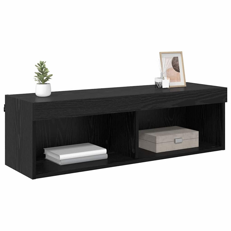Unfinished TV Stand, Black Oak, 30cm H x 100cm L x 30cm W