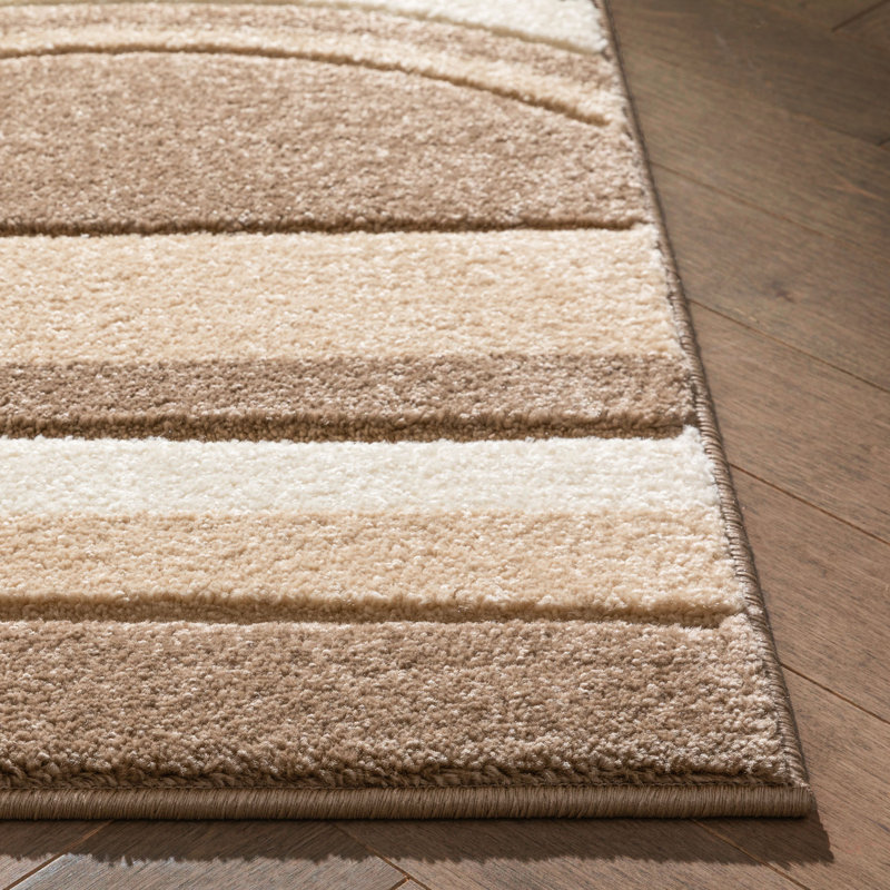 Shaliya Abstract Area Rug in Brown/Beige, Runner 2' x 7'