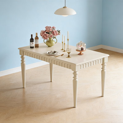 French-style Cherry Wood Solid Dining Table