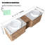 Meuble-lavabo flottant mural 72 po avec comptoir en quartz et portes et tablettes de rangement à fermeture en douceur-248683853