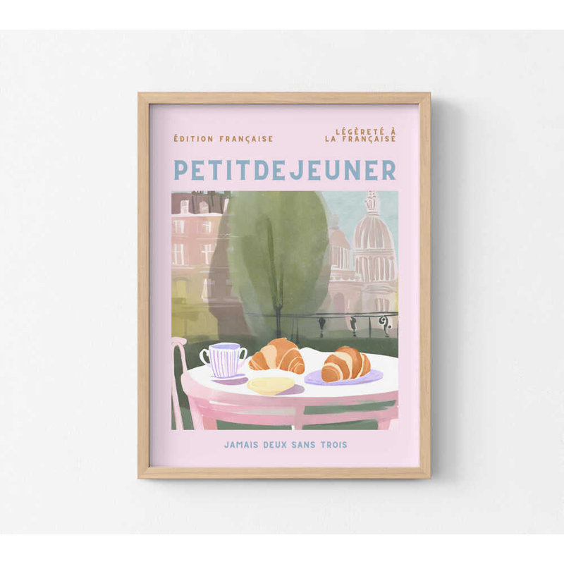 Impression de balcon parisien: scène de petit déjeuner charmant