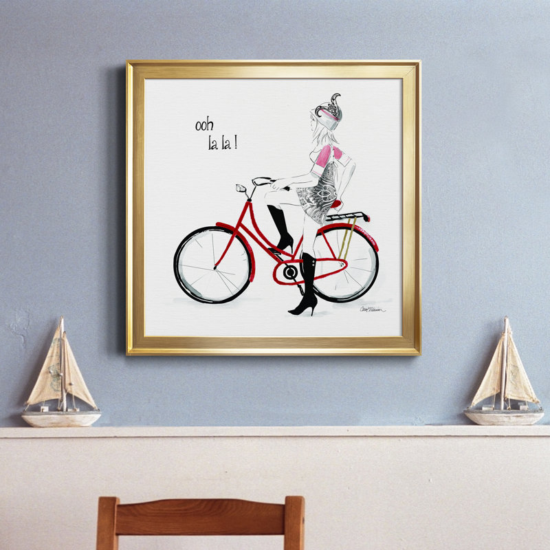 Ooh La La - reproduction d'art sur toile, H 30,5 po x l 30,5 po x P 1,5 po, Toile encadrée dorée