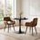 Ensemble de table de salle à manger moderne 3 pièces avec fauteuils rembourrés, meubles de cuisine et de salle à manger de style Mid-Century