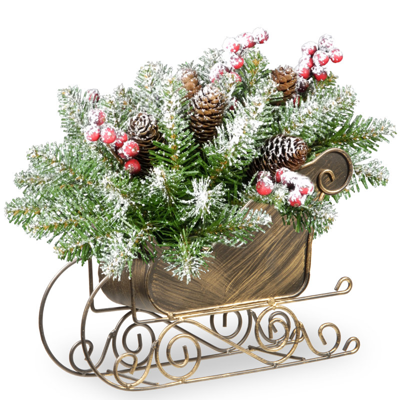 Centre de table en forme de traîneau en sapin de 10 po Dunhill The Holiday Aisle®