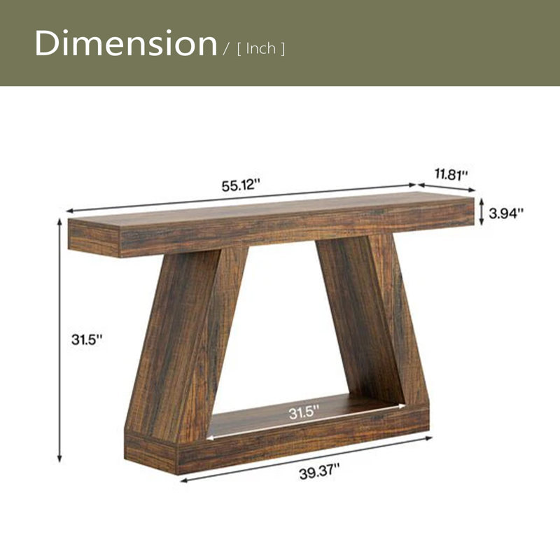 Modern Sofa Table,Hall Table,Console Table,Decorative Accent Table, Dark Brown